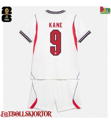 England Harry Kane #9 Hemmakläder Barn VM 2026 Kortärmad (+ Korta byxor)